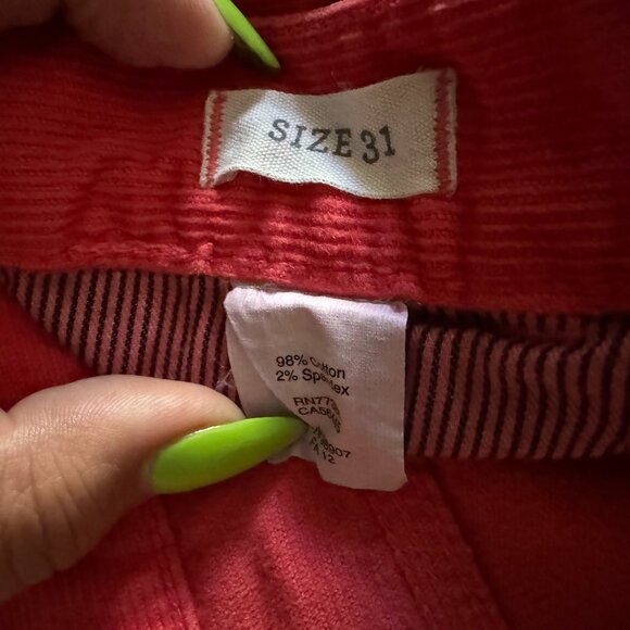 Madewell Coral Corduroy Skinny Pants - Picture 4 of 4